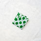エコバッグのギフトラッピング [ DOT M ] ホワイト×グリーンの水玉柄 - Fikahuset（フィーカフセット）