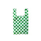 エコバッグのギフトラッピング [ DOT M ] ホワイト×グリーンの水玉柄 - Fikahuset（フィーカフセット）